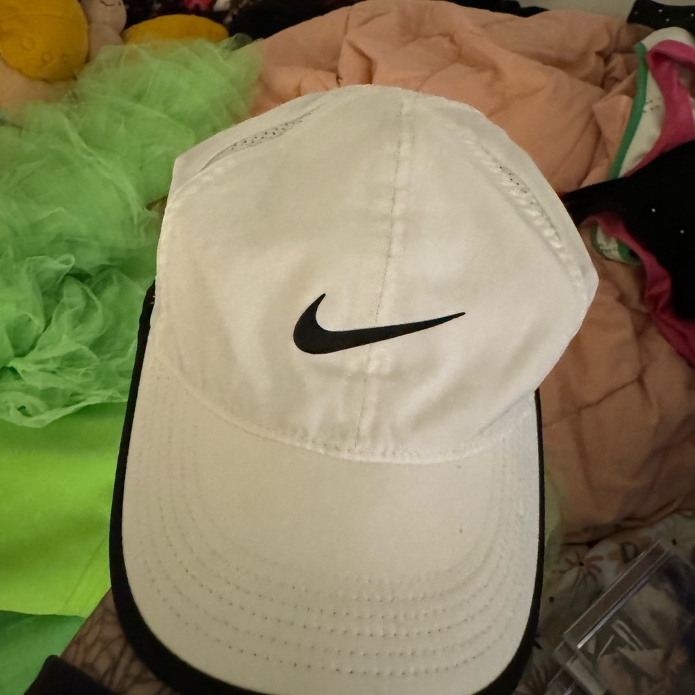 Nike White Cap with Black Logo